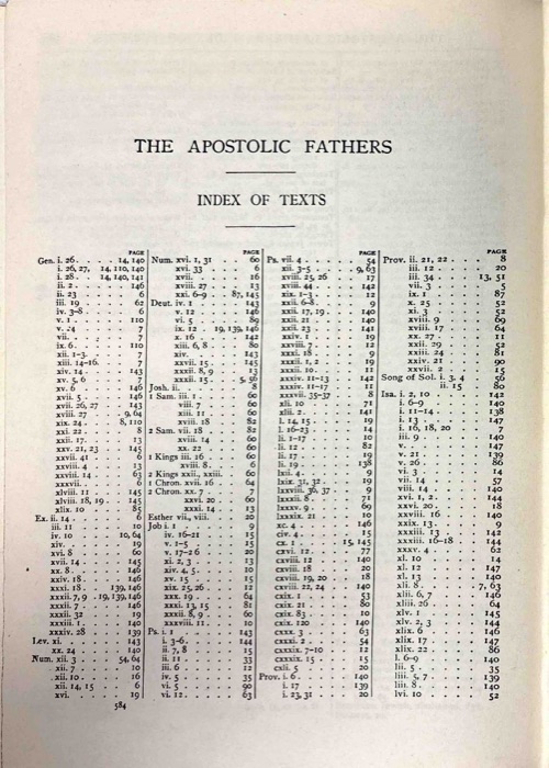 The Apostolic Fathers; Justin Martyr; Irenaeus (Against Heresies, Books I–II) — index page 5