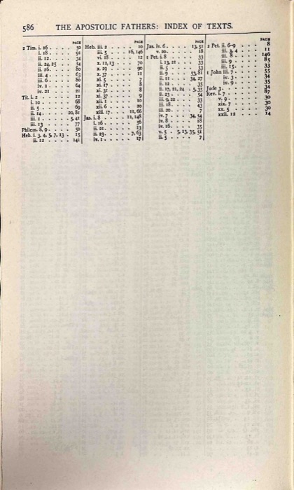 The Apostolic Fathers; Justin Martyr; Irenaeus (Against Heresies, Books I–II) — index page 7