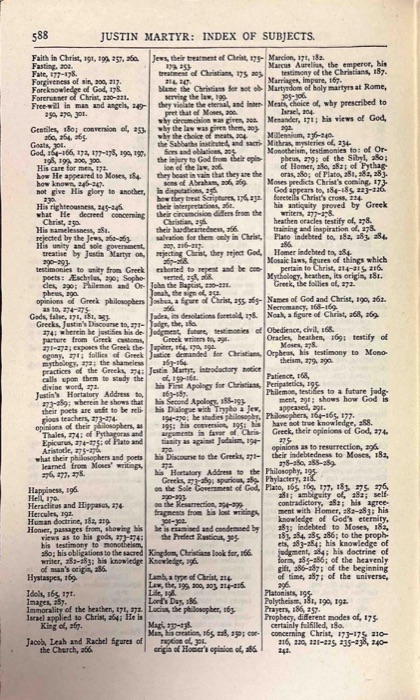 The Apostolic Fathers; Justin Martyr; Irenaeus (Against Heresies, Books I–II) — index page 9