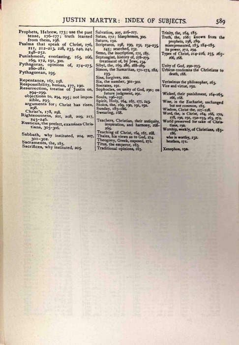 The Apostolic Fathers; Justin Martyr; Irenaeus (Against Heresies, Books I–II) — index page 10