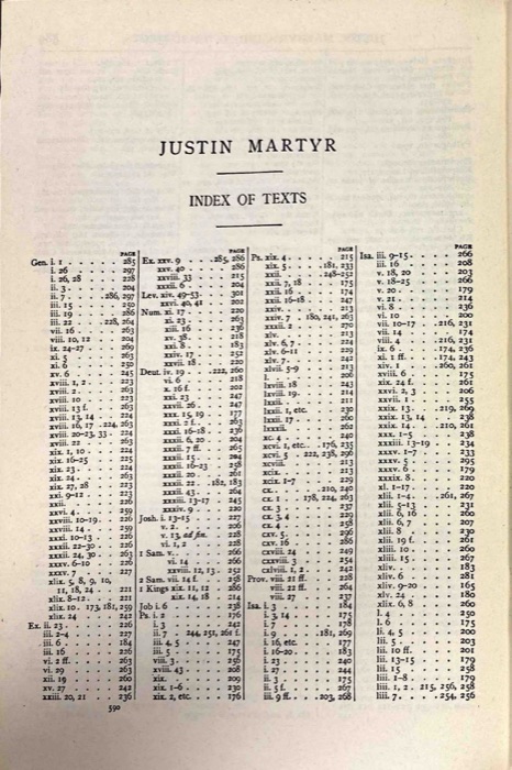 The Apostolic Fathers; Justin Martyr; Irenaeus (Against Heresies, Books I–II) — index page 11