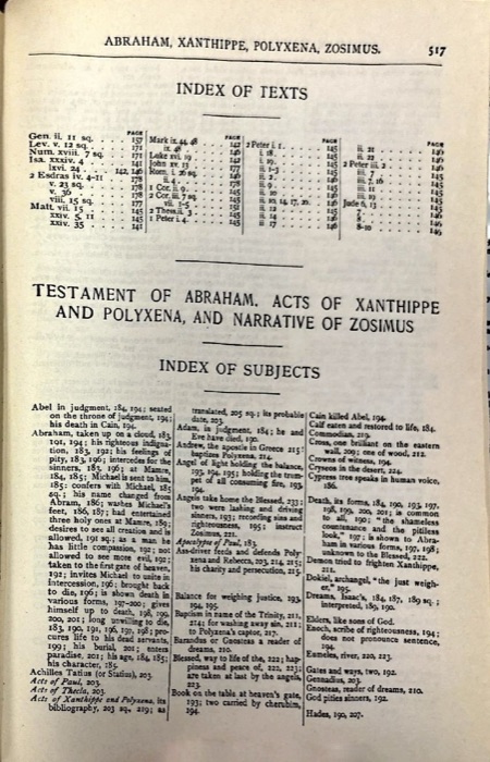 The Gospel of Peter; The Diatessaron of Tatian; The Apocalypse of Peter; The Vision of Paul; Apocryphal and Apocalyptic Writings; The Apology of Aristides; The Epistles of Clement; Origen's Commentaries on John and Matthew — index page 4