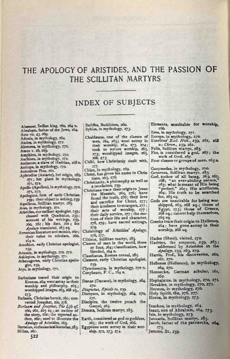 The Gospel of Peter; The Diatessaron of Tatian; The Apocalypse of Peter; The Vision of Paul; Apocryphal and Apocalyptic Writings; The Apology of Aristides; The Epistles of Clement; Origen's Commentaries on John and Matthew — index page 9