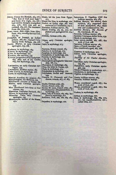 The Gospel of Peter; The Diatessaron of Tatian; The Apocalypse of Peter; The Vision of Paul; Apocryphal and Apocalyptic Writings; The Apology of Aristides; The Epistles of Clement; Origen's Commentaries on John and Matthew — index page 10