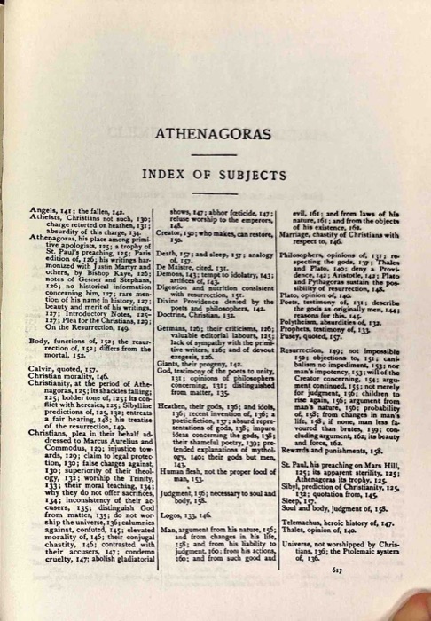 Fathers of the Second Century — Hermas; Tatian; Athenagoras; Theophilus; Clement of Alexandria, Vol. 1 — index page 10