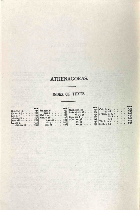 Fathers of the Second Century — Hermas; Tatian; Athenagoras; Theophilus; Clement of Alexandria, Vol. 1 — index page 11