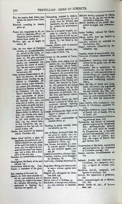 Latin Christianity: Its Founder, Tertullian — Apologetic and Disciplinary Writings — index page 3