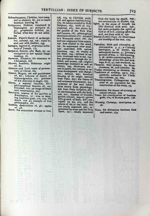 Latin Christianity: Its Founder, Tertullian — Apologetic and Disciplinary Writings — index page 4