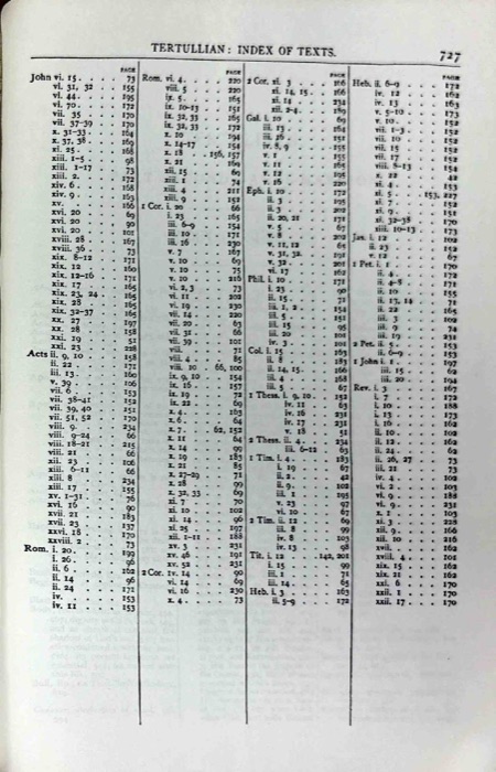 Latin Christianity: Its Founder, Tertullian — Apologetic and Disciplinary Writings — index page 7