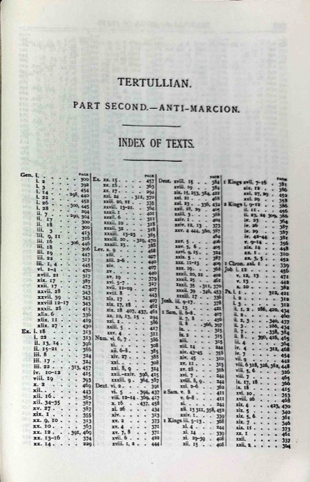 Latin Christianity: Its Founder, Tertullian — Apologetic and Disciplinary Writings — index page 12