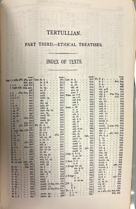 Latin Christianity: Its Founder, Tertullian — Apologetic and Disciplinary Writings — index page 18