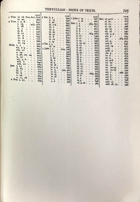 Latin Christianity: Its Founder, Tertullian — Apologetic and Disciplinary Writings — index page 22