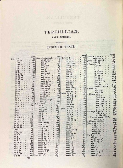 Tertullian, Part Fourth; Minucius Felix; Commodian; Origen, Parts First and Second — index page 3