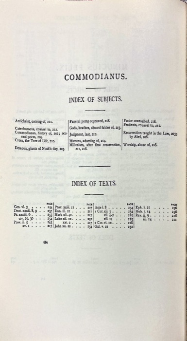 Tertullian, Part Fourth; Minucius Felix; Commodian; Origen, Parts First and Second — index page 9