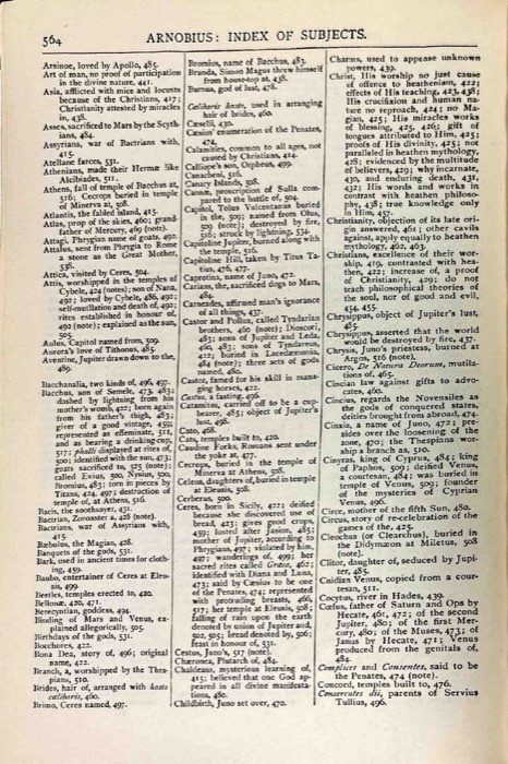 Gregory Thaumaturgus; Dionysius the Great; Julius Africanus; Anatolius and Minor Writers; Methodius; Arnobius — index page 12