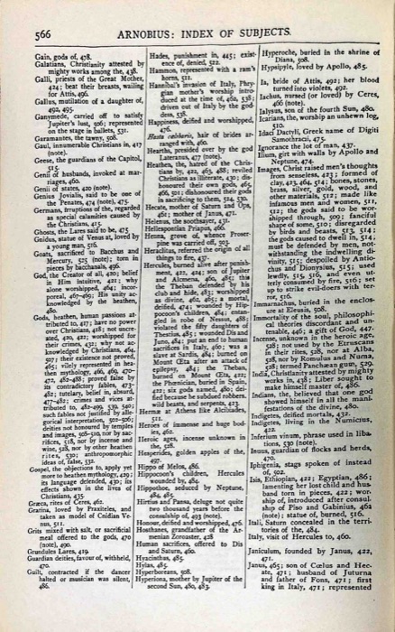 Gregory Thaumaturgus; Dionysius the Great; Julius Africanus; Anatolius and Minor Writers; Methodius; Arnobius — index page 14