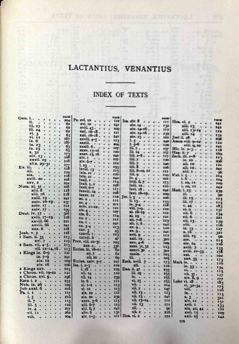 Lactantius; Venantius; Asterius; Victorinus; Dionysius; Apostolic Teaching and Constitutions; Homily and Liturgies — index page 6
