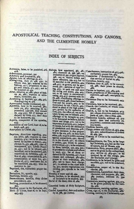 Lactantius; Venantius; Asterius; Victorinus; Dionysius; Apostolic Teaching and Constitutions; Homily and Liturgies — index page 10