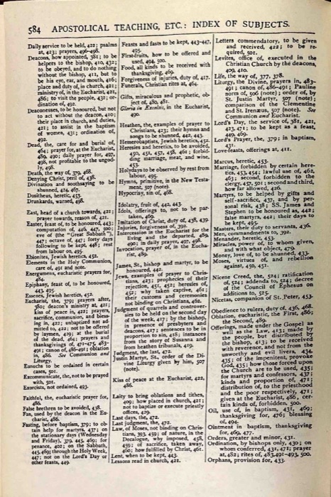 Lactantius; Venantius; Asterius; Victorinus; Dionysius; Apostolic Teaching and Constitutions; Homily and Liturgies — index page 11
