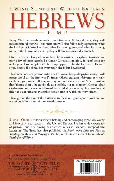 I Wish Someone Would Explain Hebrews to Me — Back cover