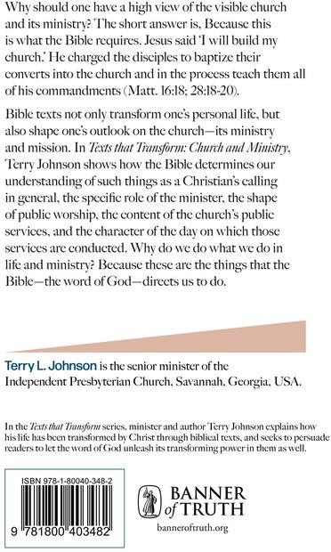 Texts that Transform: Church & Ministry — Back cover