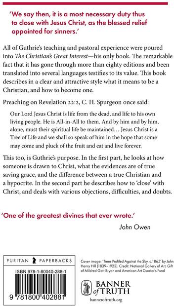 The Christian’s Great Interest — Back cover