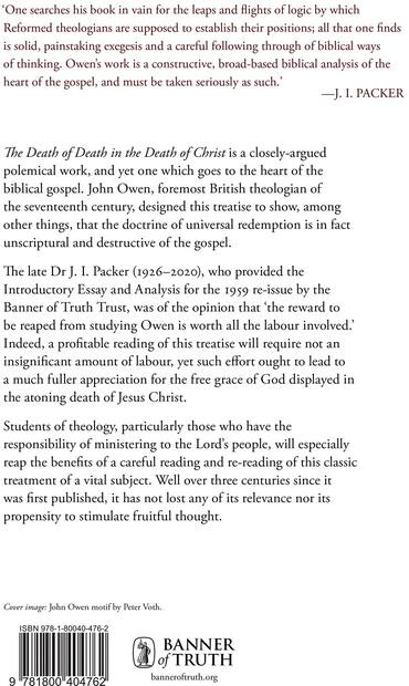 The Death of Death in the Death of Christ — Back cover