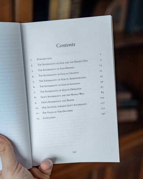 The Sovereignty of God — Interior page