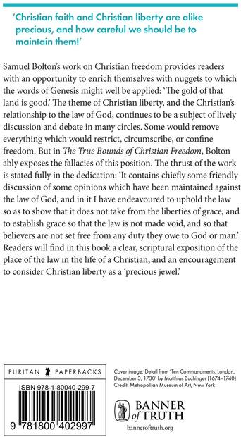 The True Bounds of Christian Freedom — Back cover