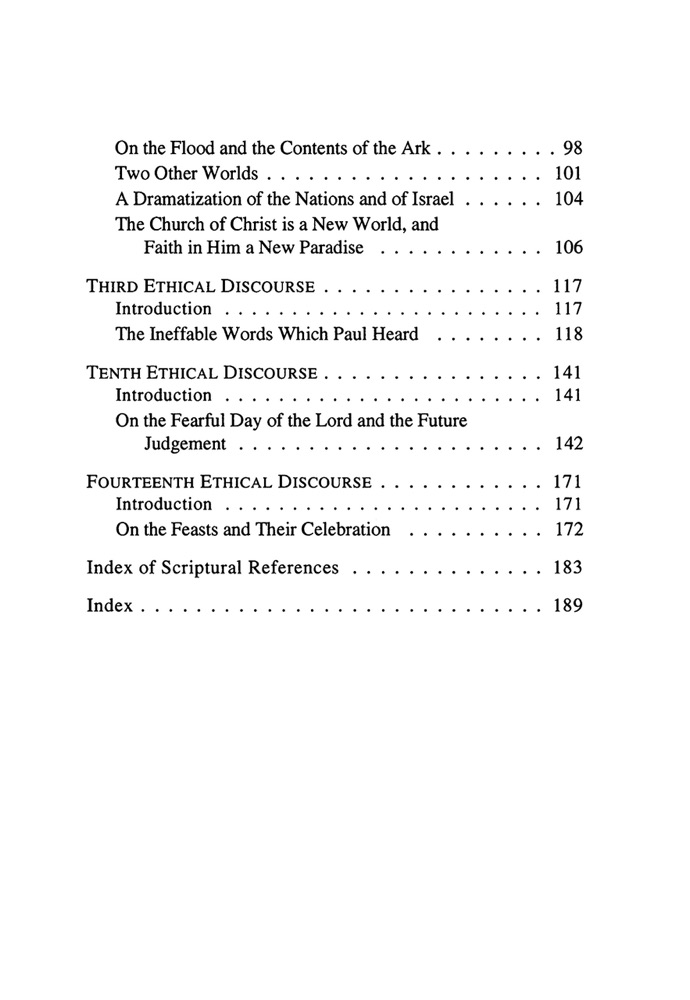 On the Mystical Life: The Ethical Discourses, Volume 1 — Table of contents (cont.)