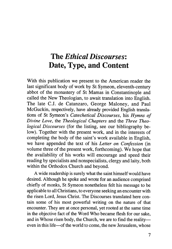 On the Mystical Life: The Ethical Discourses, Volume 1 — Sample page 1