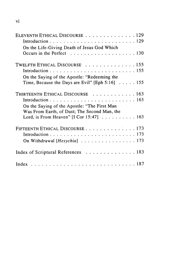 On the Mystical Life: The Ethical Discourses, Volume 2 — Table of contents (cont.)