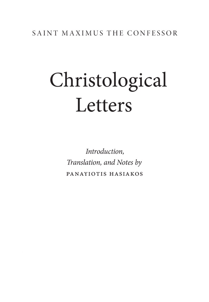 Christological Letters — Title page
