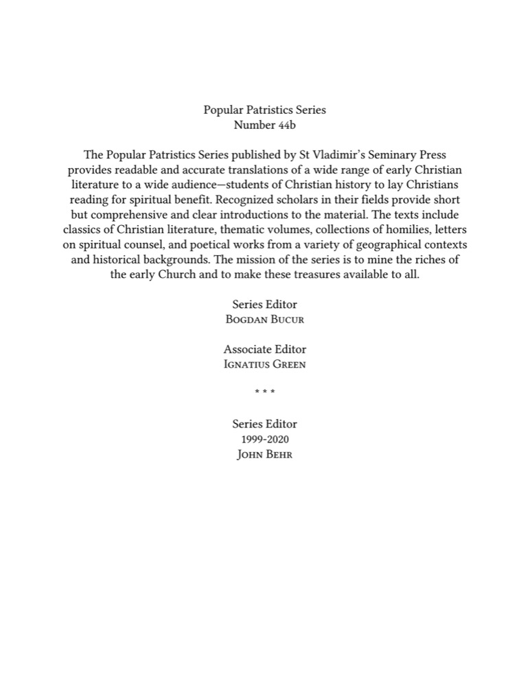 On the Incarnation — Copyright & cataloguing