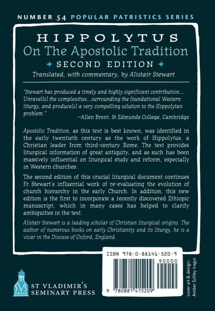 On the Apostolic Tradition — Sample page