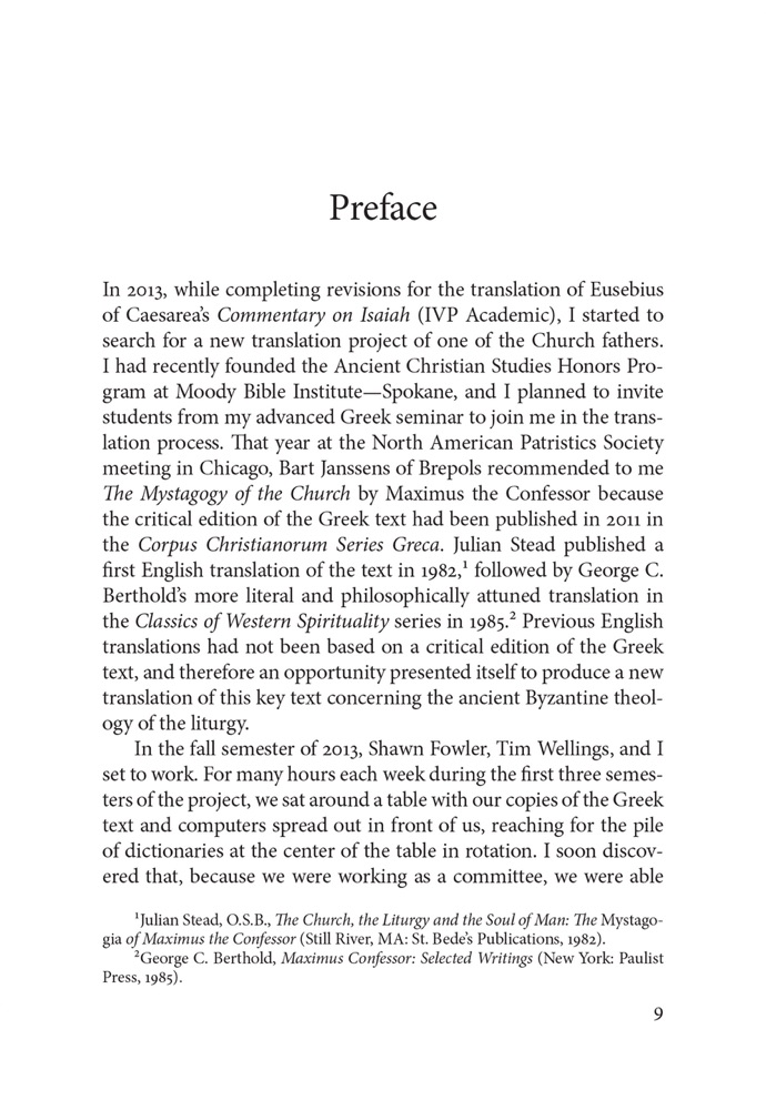 On the Ecclesiastical Mystagogy — Sample page 1