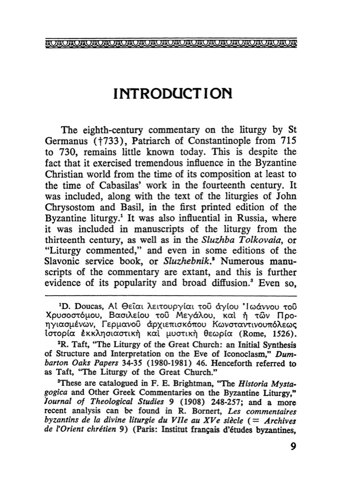 On the Divine Liturgy — Sample page 1